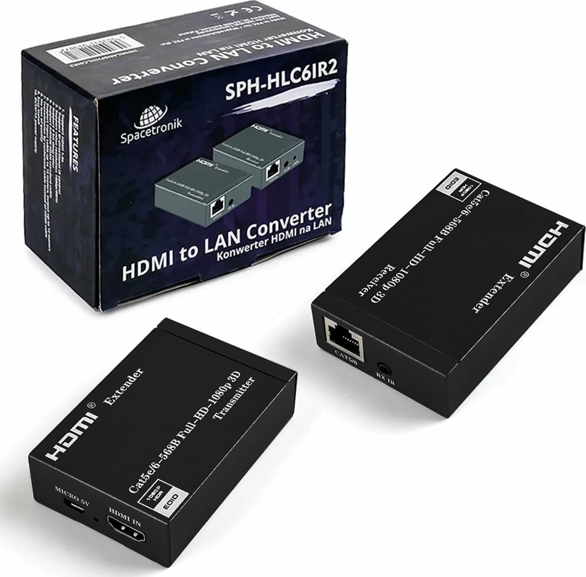 Konwerter HDMI na LAN Spacetronik SPH-HLC6IR2