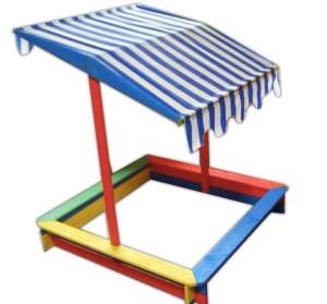 Rojaplast Gyerek Homokozó Tetővel - 120x120x120 cm