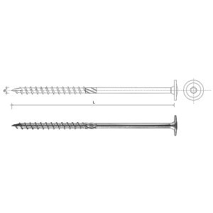 FA ALAPÚ FA CSAPÁGYAS TORX GALVANIZÁLT 10*320MM T40 145260039 - Kötőelem