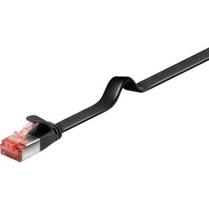 MicroConnect U/UTP CAT6 3M Fekete lapos árnyékolatlan hálózati kábel, PVC, 4x2xAWG 32/7 CU 145260224 - UTP kábel