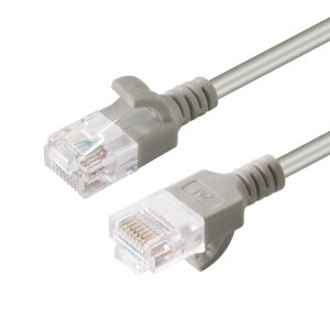 MicroConnect U/UTP CAT6 10M Szürke keskeny árnyékolatlan hálózati kábel, PVC, 4x2xAWG 30/7 CU, OD: 3,6 mm 145260231 - UTP kábel