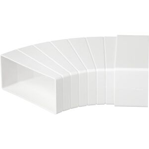 Kolanko wentylacyjne poziome wielokątne, łącznik 15-60 stopni do kanału płaskiego 110x55mm airRoxy 02-404 145260339 - Akcesoria do dużych urządzeń gospodarstwa domowego
