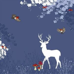 Clear Creation Karnet Swarovski kwadrat CL3407 Jeleń i ptaszki 145260664 - Produkty papierowe dla gospodarstw domowych