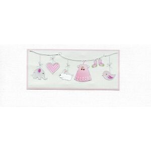 MAK Karnet Narodziny/Roczek DL D01 - Dziewczynka 145260665 - Felicitări, invitații