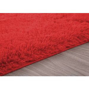 Covor Strado Shaggy 100x150, dreptunghi moale de plus, Rosu 145260740 - Covoare