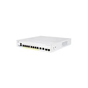 Cisco kapcsoló CBS350-8P-E-2G-UK (8xGbE, 2xGbE/SFP kombinált, 8xPoE+, 60W, ventillátor nélküli) - FELÚJÍTOTT 145260782 - Switch