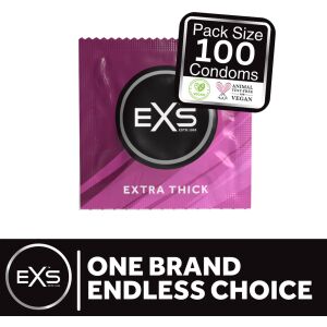 EXS Extra Vastag 100 db. latesz óvszer, megerősített
