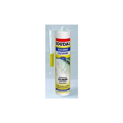 Soudal semleges szaniter szilikon tömítőanyag, színtelen, 280ml - Tömítőanyag