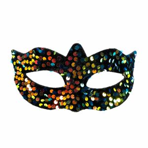 Arpex velencei maszk cekkinekkel - világos (KM2578J-2592)