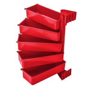 Forgó polc 5 részes piros