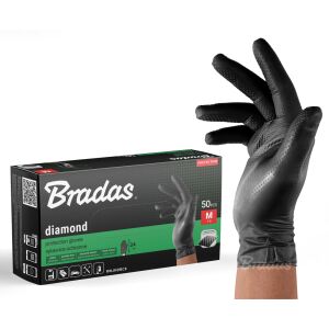 DIAMOND Fekete Nitrilkesztyű M 7-8 /50db 145261961 - Takarítás