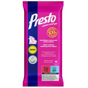 PRESTO Clean and Go Univerzális nedves törlőkendők - XXL 16 db 145262272 - Takarítás