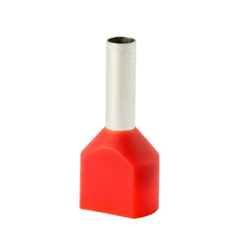 Szigetelt csővég HI 2x2,5/10-piros piros (100 db) Al/Cu 145262615