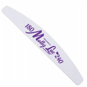 MOLLYLAC_Pilnik dwustronny do paznokci łódka fioletowy środek 180/240