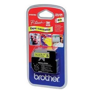 Brother M-K621B címkekészítő szalag Fekete sárga alapon