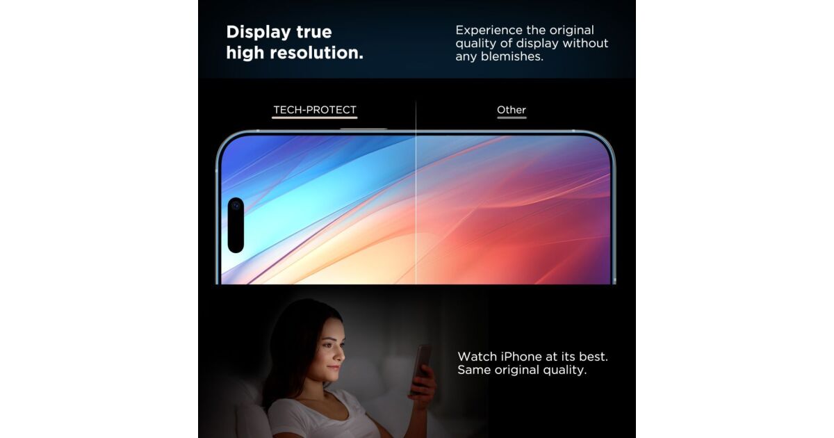 STICLĂ TEMPERATĂ TECH-PROTECT QUICK SET+ 2-PACK PENTRU IPHONE 17 PRO ...