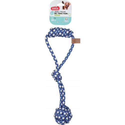 ZOLUX Kutya játék szakító csomó kötél KÉK VIRÁG 39cm 145263625