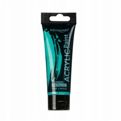 KEYROAD akrilfesték, fémfényű, 75ml, tubus, zöld 145263841