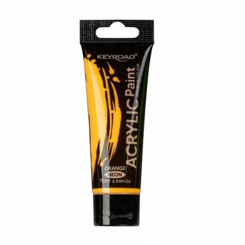 KEYROAD akrilfesték, neon, 75ml, tubus, narancssárga 145263862