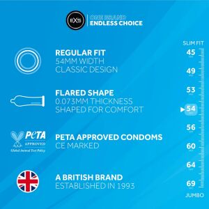 EXS Smiley Face Regular óvszer 12 db szagtalan 54mm