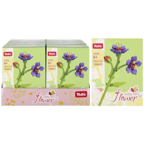 ÉPÍTŐKOCKA VIRÁGOK 108DB 10X13X6 MC DOBOZ 8/128 145264061