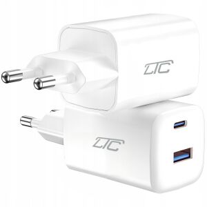 30W GaN hálózsi töltő USB-C PD + USB 3A LTC