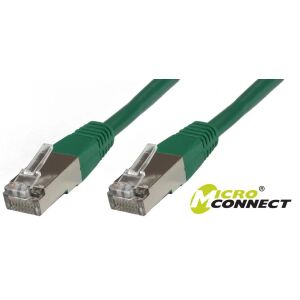 MicroConnect F/UTP CAT6 15m Zöld külső PVC burkolat: Fóliás árnyékolás 4x2xAWG 27 CCA 145264330 - Kábel