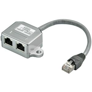 Rozdzielacz kabla MicroConnect (adapter Y) Y-ADAPTER RJ45 - 2x RJ45 M/F (podwajacz sieciowy), wyprowadzenia: 2x ekranowany Ethernet CAT 5 145264338 - Przekształcanie