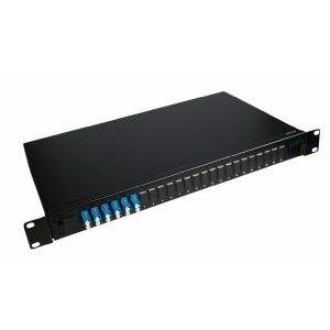 Lanview optikai patchpanel 19" 1U 6 LC duplex single mode csatlakozóval 145265379 - Patch panel