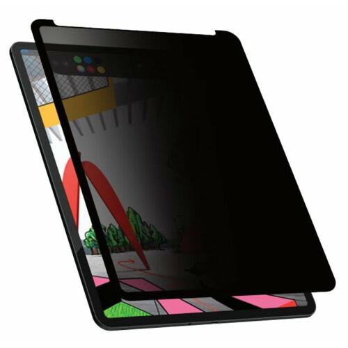 Gearlab Adhesive PF 15" adatvédelmi szűrő tableten, ferde nézet, fekete matt ragasztó - Monitorszűrő