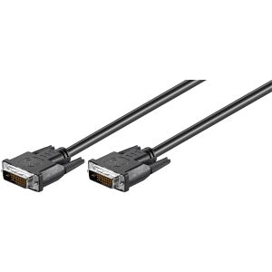 MicroConnect DVI-D 24+1-pin 1m F-F Fekete Full HD 1080p, Dual Link, Max. HDTV felbontás: 2560 x 1600 pixel, 60 Hz 145266015 - DVI kábel