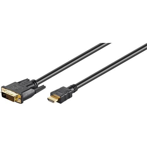 MicroConnect HDMI 19 - DVI-D kábel H-H 5m HDMI A típus - DVI-D 24+1 H-H Felbontás: 1920 x 1080p, Aranyozott csatlakozók 145266270
