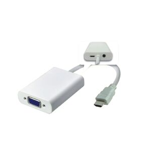 MicroConnect Adapter HDMI - VGA M/F, biały Support Audio, 1920* 1080p @60Hz z Micro USB dla dodatkowego zasilania 145266269 - Konwerter HDMI