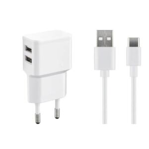 MicroConnect USB-C töltőszett 2,4 A USB-C - USB 2.4A 1m + Töltő 2.1A, 100-240 V.