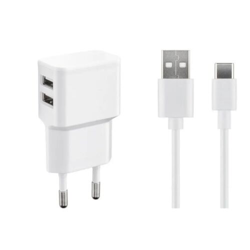 Zestaw ładowarki MicroConnect USB-C 2,4 A USB-C do USB2.4A 1m+Ładowarka 2.1A, 100-240 V. 145266387