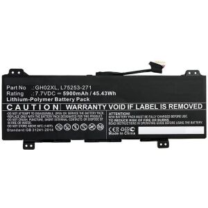 CoreParts Laptop Akkumulátor HP 45.43Wh Li-Pol 7.7V 5900mAh Fekete HP notebookhoz, Laptop 11 G8 EE, Chromebook 11 G8 EE