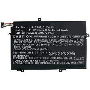 CoreParts Laptop Akkumulátor Lenovo 40Wh Li-Pol 11.1V 3600mAh Fekete Lenovo notebookhoz, Laptop ThinkPad E485, ThinkPad E485-20KU000NGE,