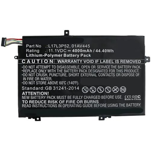 CoreParts Laptop Akkumulátor Lenovo 40Wh Li-Pol 11.1V 3600mAh Fekete Lenovo notebookhoz, Laptop ThinkPad E485, ThinkPad E485-20KU000NGE,