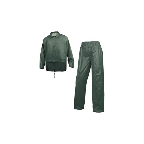 Esőkabát és nadrág komplet PVC bevonatú poliészterből zöld szín XXL méret CORPEN400VEXX 145266719