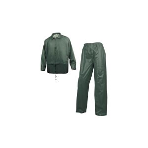 Komplet przeciwdeszczowy bluza + spodnie z poliestru powlekanego PVC kolor zielony rozmiar XXL CORPEN400VEXX 145266719 - Kemping i turystyka piesza