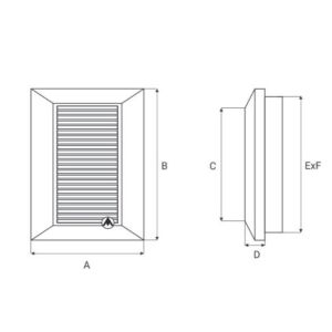 Szellőztető terminálok DUO SMART DOSPEL Ø125 (bronz rács)