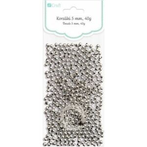 Ezüst gyöngyök 5mm 40g