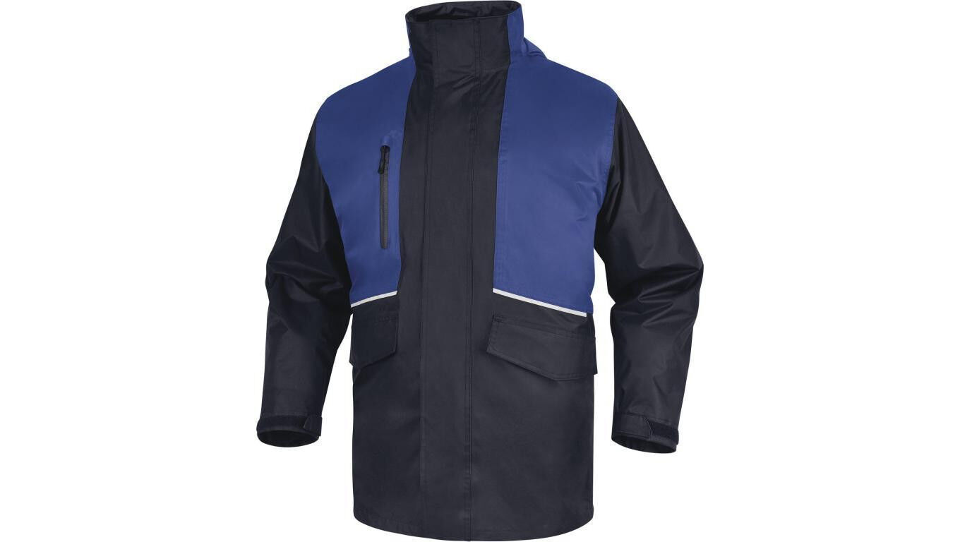 Geacă 5 în 1 din poliester pongee acoperit cu PVC ALASKA3, culoare: albastru marin-albastru, mărime: M / ALAS3MBTM