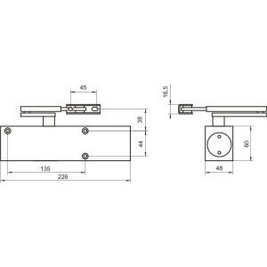 SAMOZAMYKACZ STS-2000 BRĄZOWY