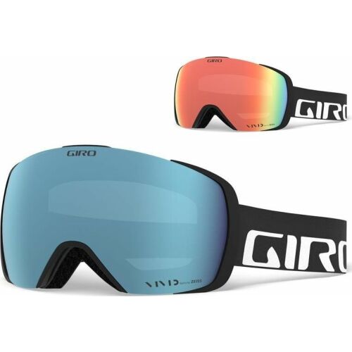GIRO CONTACT BLACK WORDMARK téli síszemüveg (Tükörszínes lencse VIVID-Carl Zeiss ROYAL 18% S3 + Tükörszínes lencse VIVID-Carl Zeiss INFRARED 62% S1)