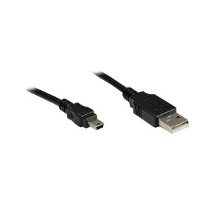 Jó kapcsolatok USB2.0 A-Mini B5pólusú kábel árnyékolt 3m 145268850 - Adatkábel