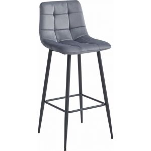 Leobert Hoker ARCETO - sötétszürke bársony/lábak fekete x 4