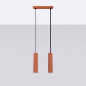 Függő lámpa KARBON 2 okker vörös