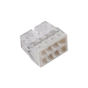 Gyorscsatlakozó 2,5mm2, 8 érintkező, fehér, E.4184T /50db/