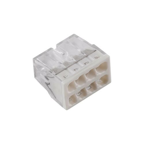 Gyorscsatlakozó 2,5mm2, 8 érintkező, fehér, E.4184T /50db/ 145270780